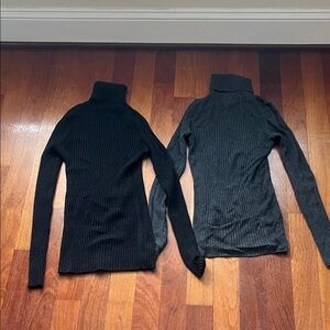 Express Black and Gray Turtleneck Sweaters